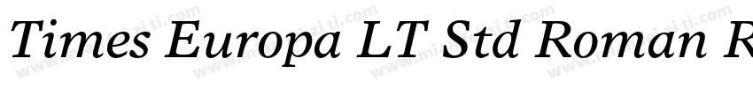 Times Europa LT Std Roman Regular字体转换